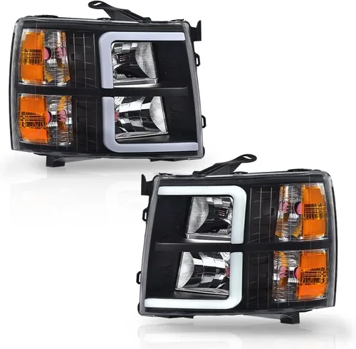 Miniatura 16 de G-PLUS Conjunto de faros, compatible con Chevy Silverado 2007 2008 2009 2010 2011 2012 2013 2014 Chevy Silverado parachoques faro, lente