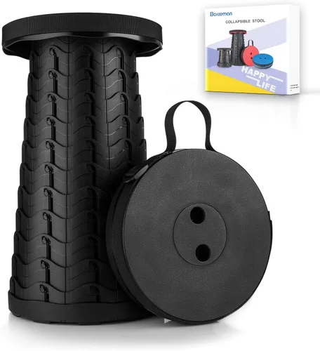 Miniatura 16 de Boreeman Taburete plegable mejorado, ligero pero más resistente, con capacidad de carga, 400 libras, taburete plegable portátil para camping, pesca