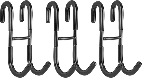 Miniatura 10 de Simtive Ganchos para puerta de ducha (paquete de 2), ganchos para toallas para puerta de vidrio sin marco, ganchos para escobilla de ducha