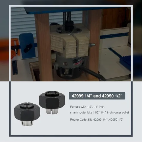 Miniatura 5 de Kit de Pinzas para Router Thaekuns 42999 1/4" y 42950 1/2" Compatible con Modelos PORTER CABLE - Pack de 2