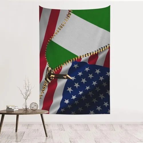 Miniatura 21 de Tapiz de bandera estadounidense y bandera cubana de Cuba, 60 x 40 pulgadas, divertido tapiz estético, arte de pared para dormitorio, sala de estar
