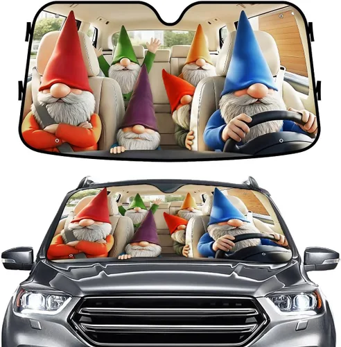 Miniatura 30 de GENANY Parasol divertido para parabrisas de la familia de perros de pastor alemán para automóvil, SUV, camión (55 x 30 pulgadas), parasol