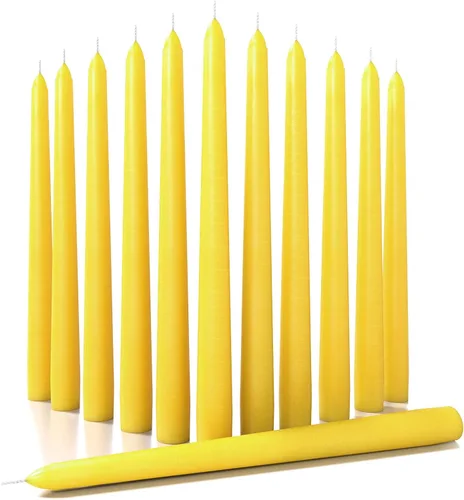 Miniatura 55 de CANDWAX Paquete de 12 velas cónicas rojas – Velas rectas sin goteo de combustión lenta sin perfume de 12 pulgadas – Ideal para mesa de comedor – Rojo