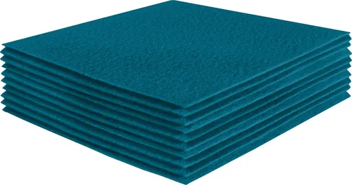 Miniatura 127 de FabricLA Hojas de fieltro acrílico para manualidades, cuadrados de fieltro precortados suaves de 4 x 4 pulgadas (3.9 in x 3.9 in), utiliza hojas