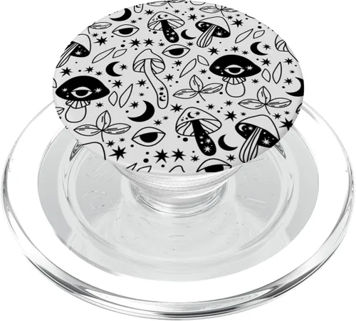 Miniatura 8 de PopSockets PopSockets intercambiables con diseño de flores de hongos tropicales retro