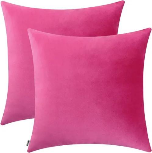 Miniatura 10 de Jeneoo Cómodas fundas de almohada de terciopelo suaves y gruesas para niños, para sofá, fundas de cojín decorativas sólidas cuadradas para Lavanda