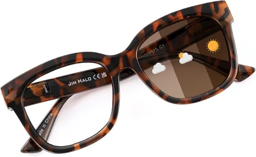 Miniatura 12 de JIM HALO Gafas de luz azul extragrandes para mujer, gafas de luz azul con montura cuadrada y gruesa para computadora, reducen la fatiga ocular