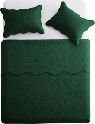 Miniatura 409 de MOONLIGHT20015 Edredón tamaño King (106 x 96 pulgadas) con 2 fundas de almohada (20 x 36 + 2 pulgadas) para todas las estaciones, juego de cama Azul