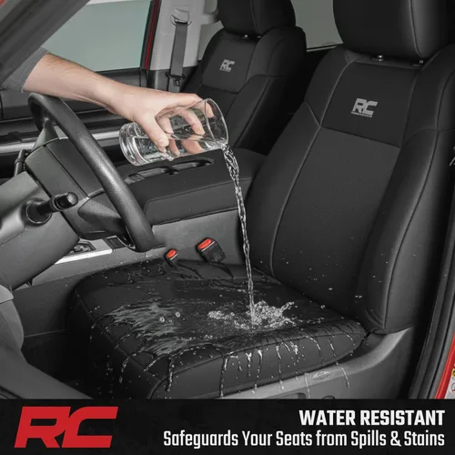 Miniatura 4 de Rough Country Fundas de asiento de neopreno para Dodge Ram (2019-2024), resistentes a los rayos UV y al agua, fundas acolchadas de espuma
