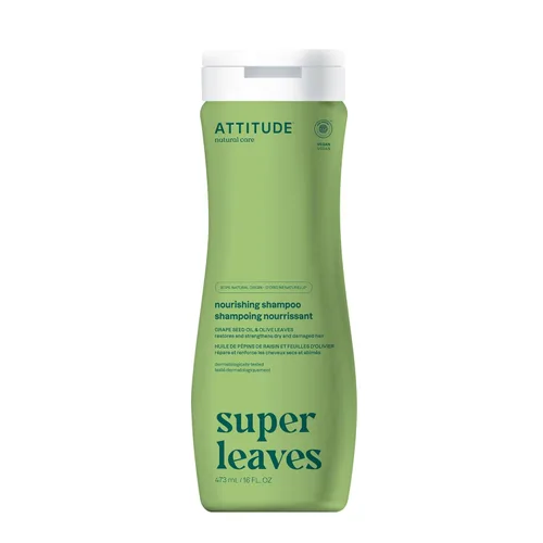 ATTITUDE Champú Nutritivo para el Cabello, Verificado por EWG, Para Cabello Seco y Dañando, Ingredientes de Origen Natural, Vegano y a Base de