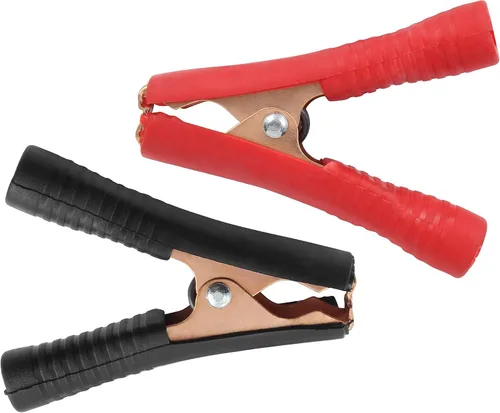 Miniatura 2 de 10 pinzas de cocodrilo aisladas de 100 A, abrazaderas eléctricas de cocodrilo resistentes, cable de repuesto de batería, clips de puente con resorte