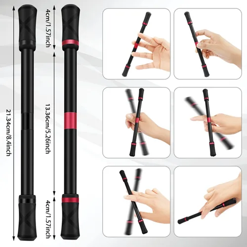 Miniatura 2 de AYXXZJD 4 bolígrafos giratorios giratorios para juegos, para juegos, dedo volador giratorio para adultos, suministros de oficina con manual