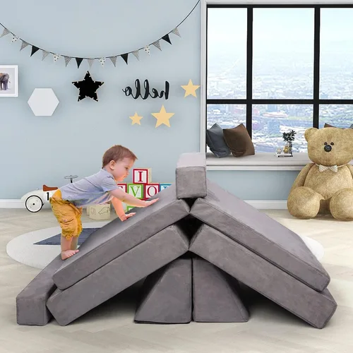Miniatura 6 de Betterhood Sofá Modular de Juegos para Niños, Sofá para Niños para Construir Fuerte en Sala de Juegos, Cojín de Espuma Convertible para Niños