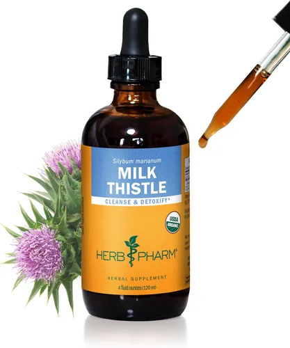 Miniatura 14 de Herb Pharm Extracto líquido de cardo mariano: Extracto orgánico de Silybum marianum Soporte de función hepática saludable, limpieza