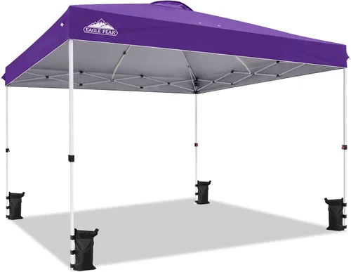 Miniatura 115 de EAGLE PEAK Tienda de campaña desplegable con bolsa de transporte con ruedas, 8 estacas, 4 cuerdas, 4 bolsas de peso, toldo de tienda de campaña