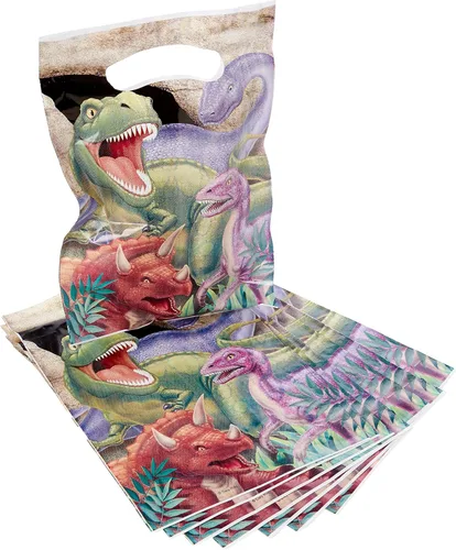 Creative Converting Bolsas de regalo para fiestas de dinosaurios