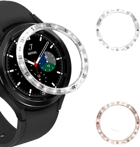 Miniatura 9 de FitTurn Anillo de bisel compatible con Samsung Galaxy Watch 4 Classic de 1.811 pulgadas/Galaxy Watch 1.811 pulgadas/Gear S3 Frontier & plateado
