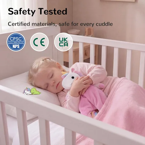 Miniatura 4 de HECCEI Loveys - Manta de seguridad para bebés, juguete suave para acurrucarse, para niñas y niños, Dreamiecone de 14 pulgadas Azul