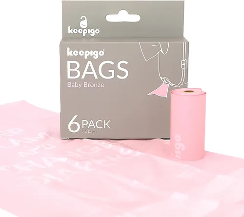 Miniatura 3 de Bolsas de pañales desechables compostables 6 rollos, 72 bolsas a prueba de fugas, XL biodegradables Bolsas de basura ecológicas para el hogar