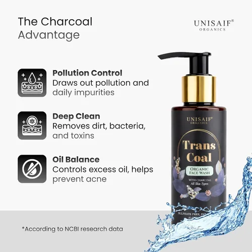 Miniatura 5 de Transcoal - Jabón facial de carbón natural para hombres y mujeres, lavado facial exfoliante para prevención del acné, control de aceite, limpiador