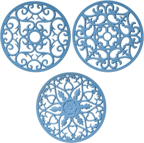 Miniatura 7 de Salvamanteles de silicona, salvamanteles modernos para platos, salvamanteles antideslizantes para ollas y sartenes, soporte de silicona para mesa