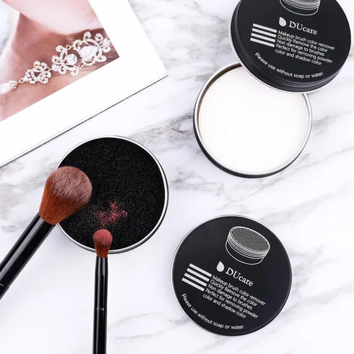 Miniatura 5 de DUcare Limpiador de brochas de maquillaje, brochas de maquillaje, limpiador de jabón sólido con eliminación de color, esponja de limpieza, limpiador