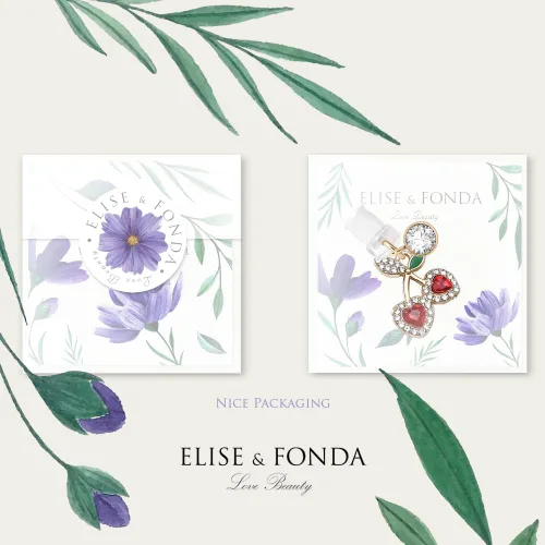 Miniatura 5 de ELISE & FONDA CP665 Puerto de carga USB Anti polvo Plug Little Crystal Cherry Phone Charm para iPhone 14/13/12/11/XS MAX/XR/X/8 Plus/7/6S/8/SE iPad