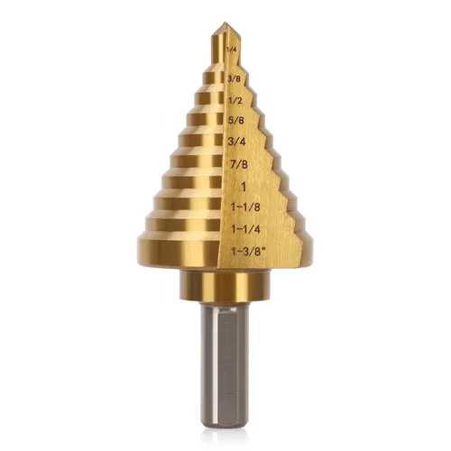Miniatura 9 de 3 piezas de juego de brocas de paso, broca de paso de 1/4" con vástago hexagonal de acero de alta velocidad con ranuras en espiral, brocas de paso