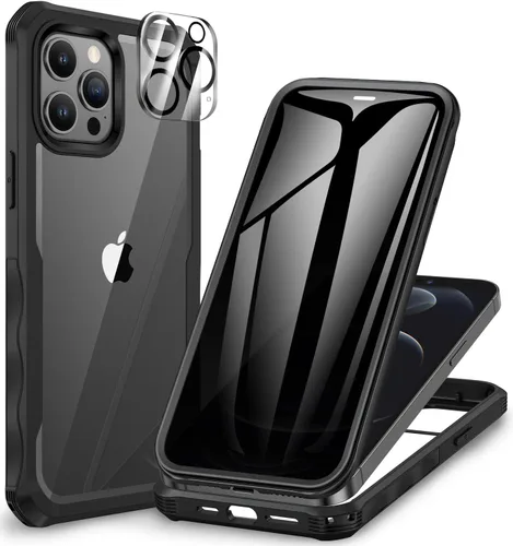Miniatura 86 de CENHUFO Funda de privacidad para iPhone 11 Pro, funda de cuerpo completo con protector de pantalla de privacidad de vidrio templado 9H integrado