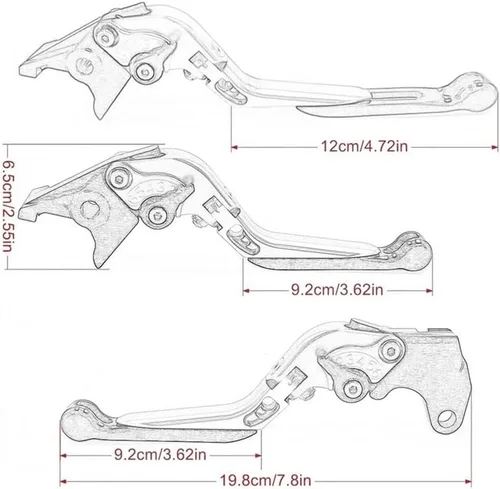 Miniatura 3 de Front Brake Lever for FZ8 FZ-8 2011 2012 2013 2014 2015 2016-2020 Motorcycle Adjustable Folding Extendable Brake Clutch Levers Handle