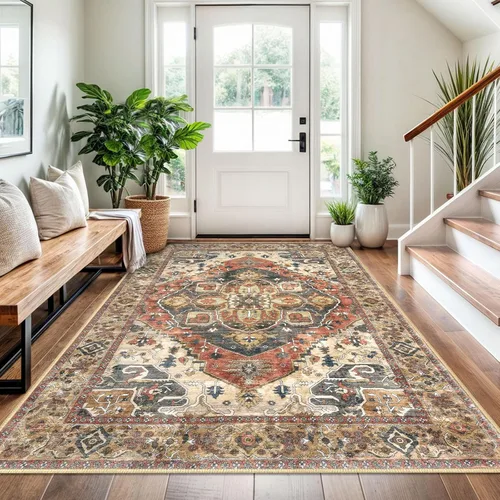 Miniatura 120 de SIILOOM Alfombra lavable de 2 x 3 pies, alfombra suave color taupe ceniza para entrada, tapete antideslizante para puerta de interior, tapete
