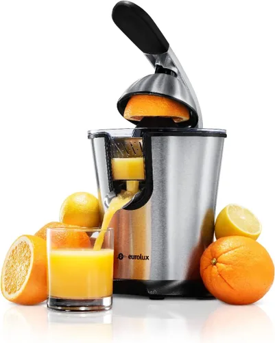 Miniatura 3 de Eurolux Exprimidor eléctrico de naranja Exprimidor de cítricos profesional de acero inoxidable con mango de agarre suave para exprimir sin
