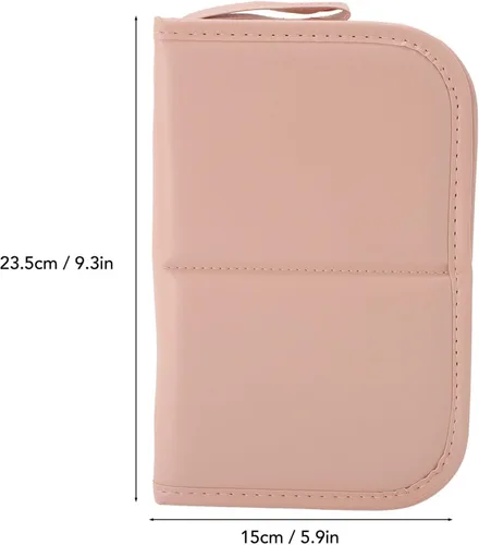 Miniatura 7 de Soporte para brochas de maquillaje, organizador de brochas de maquillaje de cuero PU de agua, 20 bolsillos, bolsa de cepillo de maquillaje de viaje