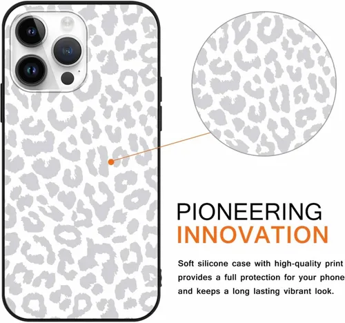 Miniatura 2 de Paquete de 2 Fundas de Teléfono Bonitas con Estampado de Guepardo para Apple iPhone 13 Pro Max de 6.7 Pulgadas, Fundas de Diseño