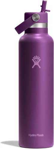 Miniatura 14 de Hydro Flask Botella de agua – Acero inoxidable aislado – Tapa flexible con pajita de boca estándar, antiderrames, a prueba de fugas y recargable