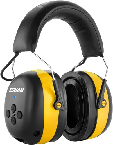 Miniatura 9 de ZOHAN 037 Auriculares de protección auditiva Bluetooth con batería recargable de 1500 mAh, NRR 25dB reducción de ruido orejeras con 40 horas