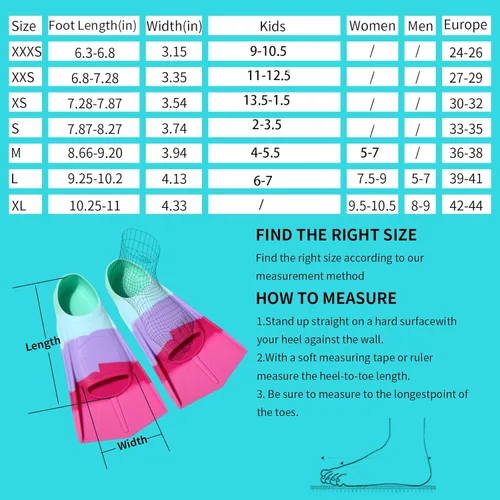 Miniatura 4 de Aletas de Natación para Niños, Aletas Cortas Cómodas para Natación de Vueltas y Entrenamiento para Niños, Niñas, Niños, Principiantes Multicolor rosa