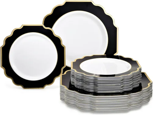 Miniatura 38 de OCCASIONS juego para 25 comensales (200 piezas), 80 comensales (640 piezas), 120 comensales (960 piezas), blanco imperial, 10.5 pulgadas, 7.5 A.
