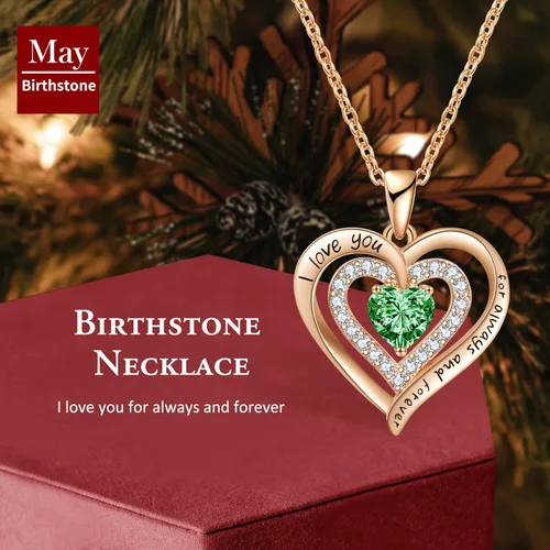 Miniatura 3 de Birthstone Jewelry Necklace for Women on Birthday Anniversary Presents for Wife Women Necklaces for Valentine's Day, Christmas, Mother's Day