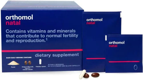 Orthomol Natal, apoyo nutricional prenatal para la fertilidad, el embarazo y la lactancia, vitaminas integrales, minerales y nutrientes esenciales,