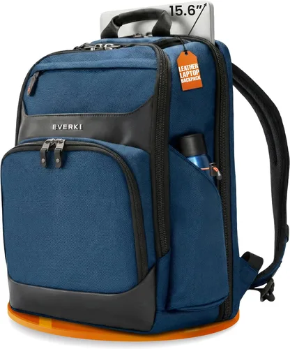 Miniatura 10 de EVERKI Onyx Mochila para portátil de negocios – Bolso de cuero balístico y nylon duradero, diseño apto para viajes, espacio dedicado para portátiles