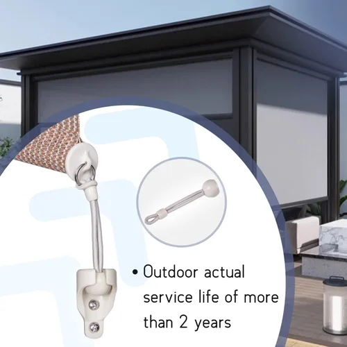 Miniatura 2 de Kit de repuesto universal para sombrilla, kit de salto elástico, correa para parasol, resistente a la intemperie, compatible con persianas