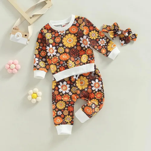 Miniatura 3 de Conjunto de ropa para bebé recién nacido, sudadera de manga larga, tops y pantalones, trajes de ropa, regalos para bebés de 3, 6, 9, 12, 18, 24 meses