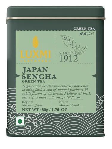 LUXMI Estates - Té verde Sencha japonés - 50g (25 tazas) | Té auténtico Sencha japonés de First Leaves | Té premium suave, rico y refrescante