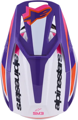 Miniatura 6 de Alpinestars SM3 Heat Helmet ECE06/DOT Blanco/Púrpura/Rosa Brillante
