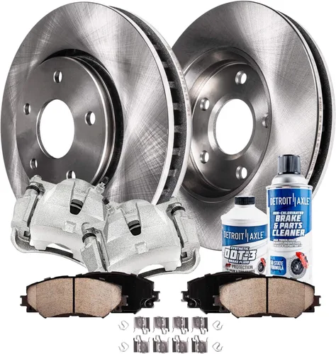 Miniatura 47 de Detroit Axle - 4 rotores de freno para Ford 2012 2013 2014 F-150 Lobo, repuesto de rotores de freno de disco: rotor delantero de 13.78 pulgadas