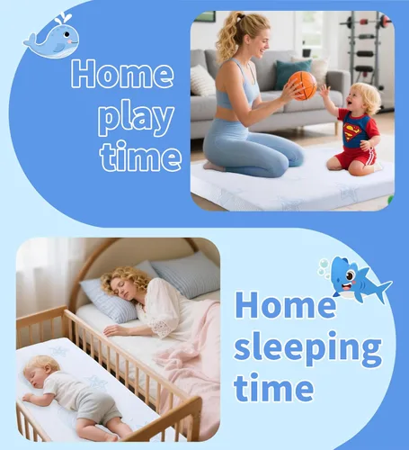 Miniatura 3 de Colchón Pack and Play, 38 x 26 pulgadas, Pack N Play, colchones para cuna, corralito de juegos para bebé, incluye funda extraíble lavable