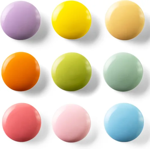 Miniatura 7 de SUNURS Imanes de refrigerador de 16/9 piezas, bonitos y coloridos – Imanes de refrigerador con acabado brillante y mate para pizarra blanca