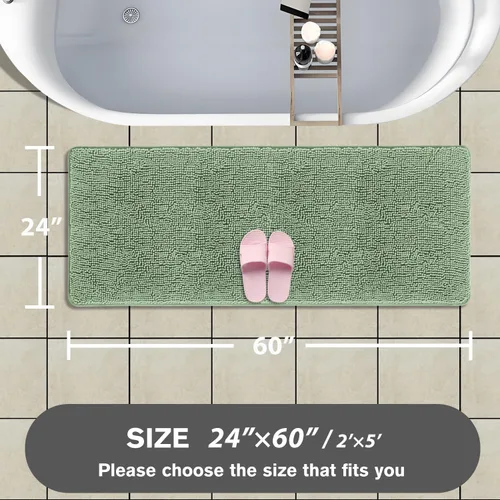 Miniatura 192 de Alfombra de baño pequeña de 12 x 18 pulgadas, lavable y absorbente, antideslizante, alfombra de baño de felpilla gruesa y suave para baño, ducha