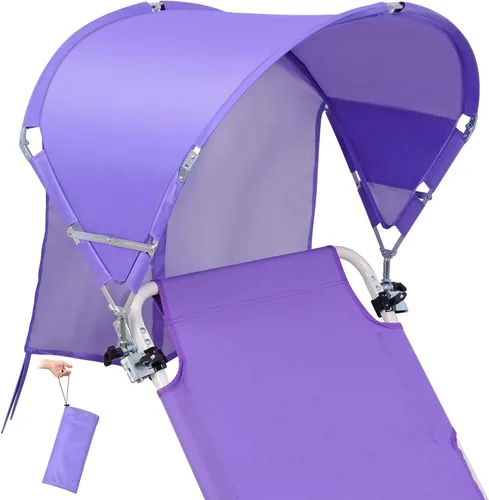 Miniatura 21 de Toldo universal XL resistente al viento para silla, extra grande plegable UPF 50+ con abrazadera ajustable, se adapta a la mayoría de la playa